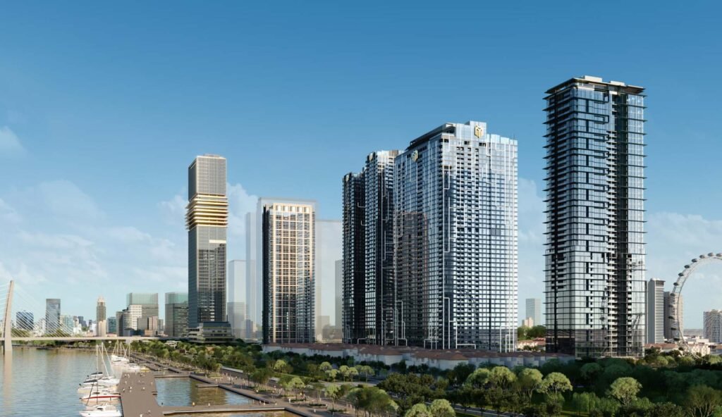 Hình ảnh dự án Grand Marina Saigon – khu căn hộ hàng hiệu đầu tiên tại Việt Nam do Masterise Homes phát triển, hợp tác cùng Marriott International, ra mắt năm 2021.