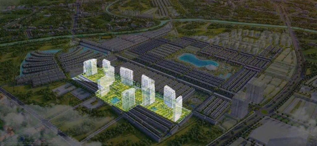 Phối cảnh vị trí trung tâm Masteri Era Landmark ( Masteri Ocean Park 3) – Hưởng trọn hệ tiện ích Vinhomes Ocean Park 3 đẳng cấp quốc tế.