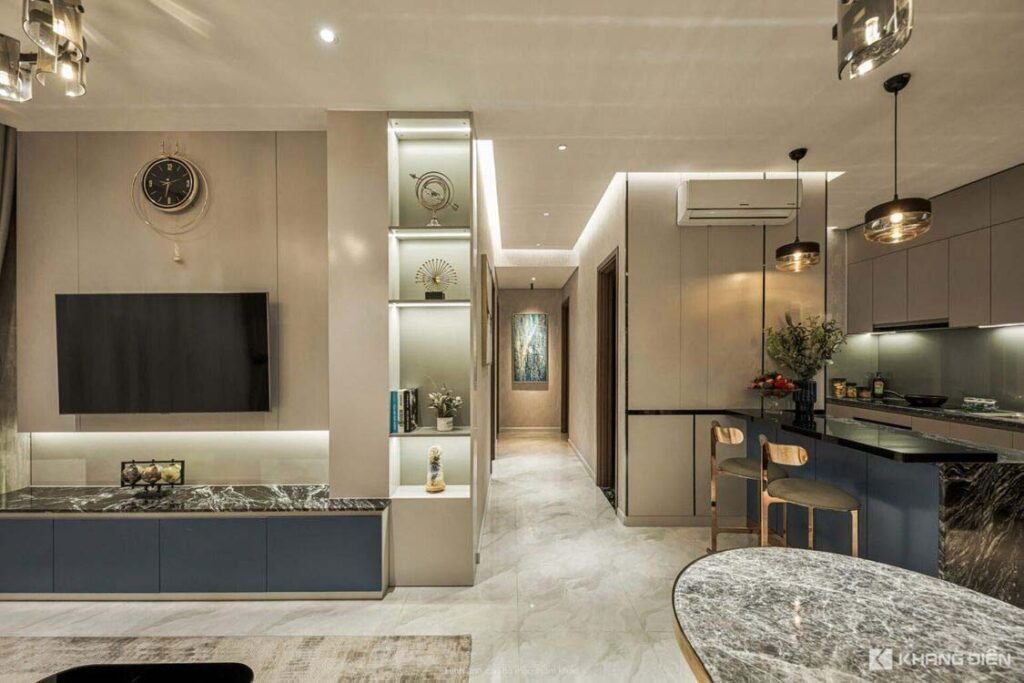 Không gian nhà mẫu Masteri Era Landmark - Masteri Ocean Park 3 với thiết kế sang trọng, nội thất hiện đại và tông màu tinh tế mang phong cách sống đẳng cấp