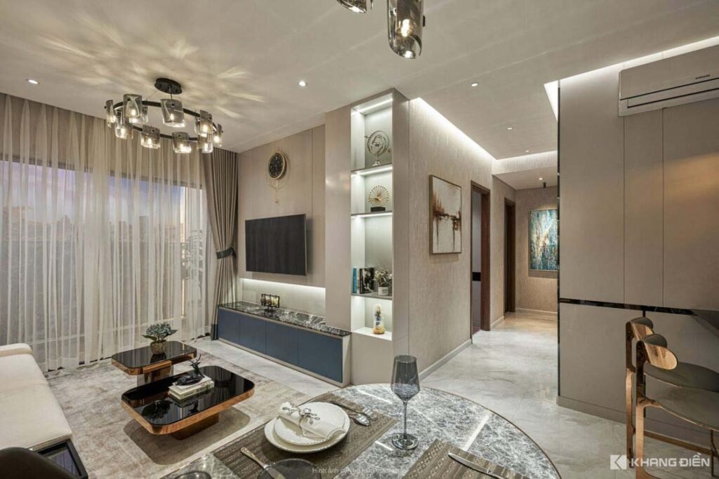 Không gian nhà mẫu Masteri Era Landmark - Masteri Ocean Park 3 hiện đại với thiết kế tối giản, nội thất cao cấp và tông màu sang trọng