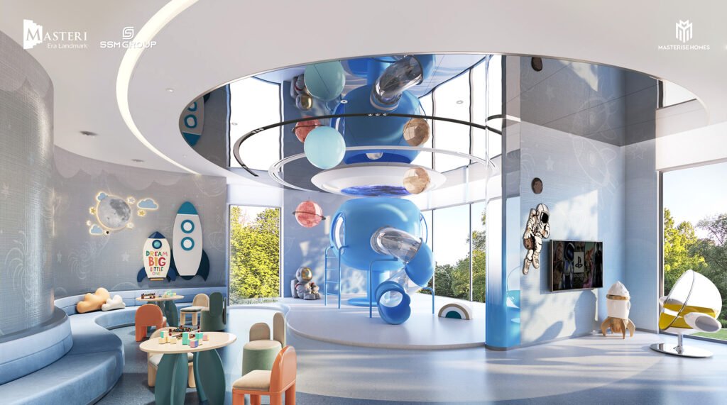 Khu vui chơi Kidroom an toàn, sáng tạo với nhiều trò chơi và màu sắc tươi sáng tại Masteri Era Landmark, Ocean Park 3